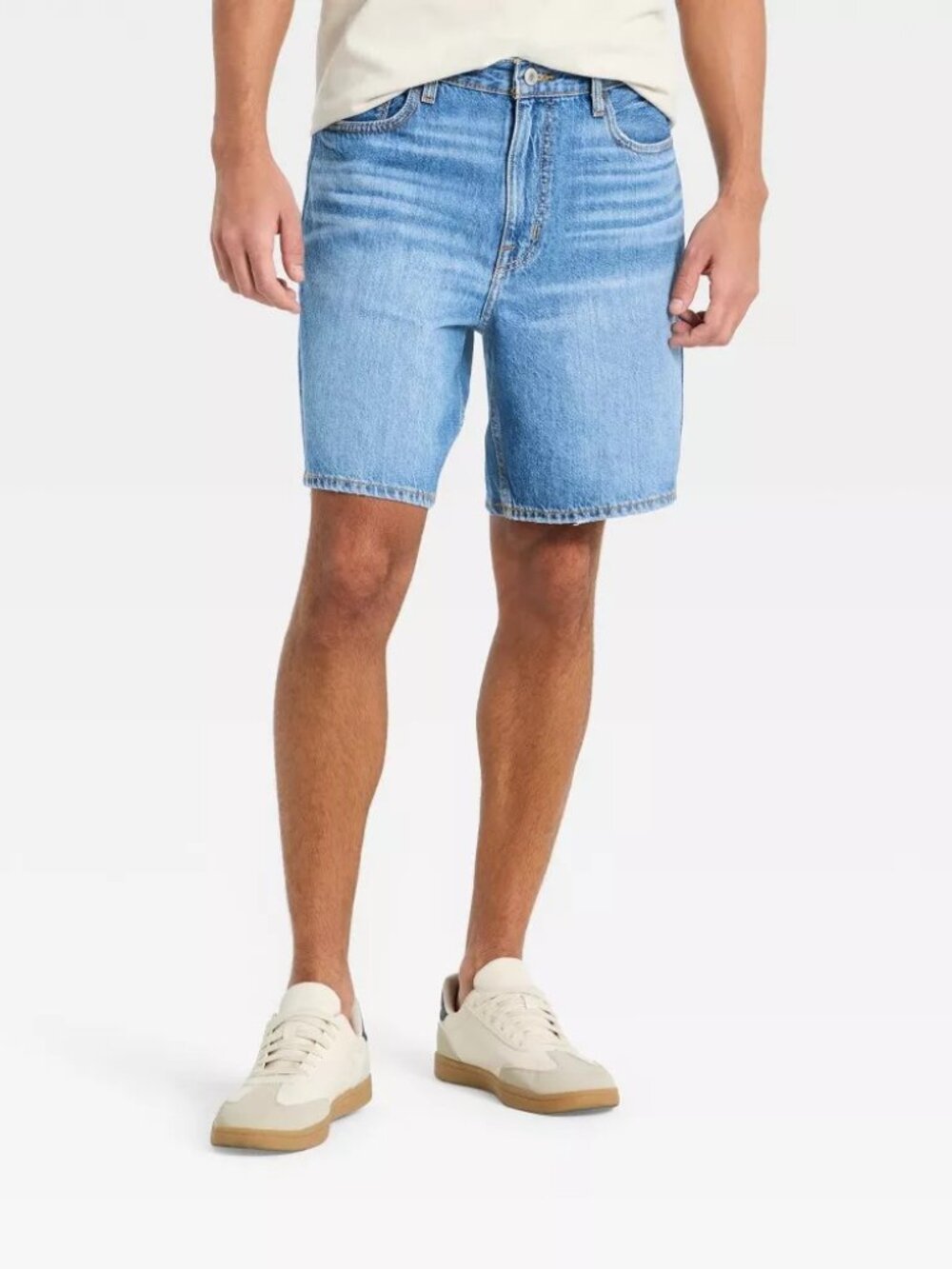 NWT Men's Goodfellow Size 38 Relaxed Fit Blue Denim Shorts